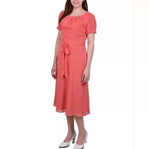 3/$25 🆕 NY Collection Coral Midi Dress size PS
